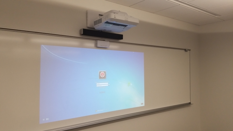DIY painted movie projection screen with Epson projector 